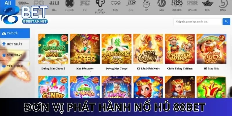 Nhà cái hợp tác cùng hàng loạt đơn vị phát hành slot quốc tế